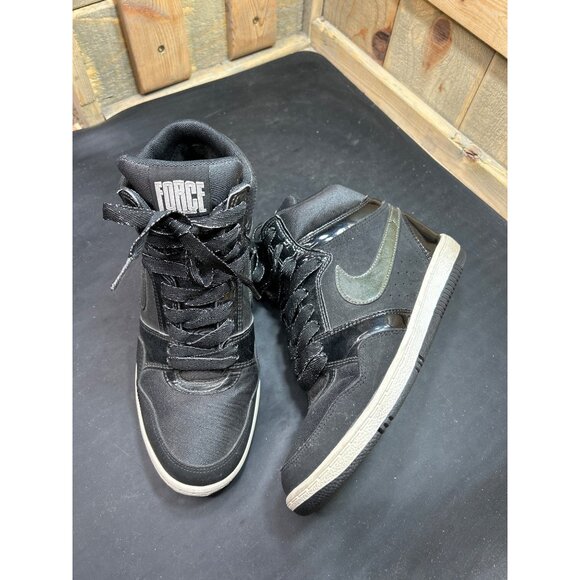 Nike Force Dunk Sky Hi Hidden Wedge Heel Black White High 629746-001 Womens 8 - Picture 3 of 10